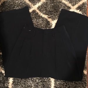 High waisted wide leg ankle cropped pant